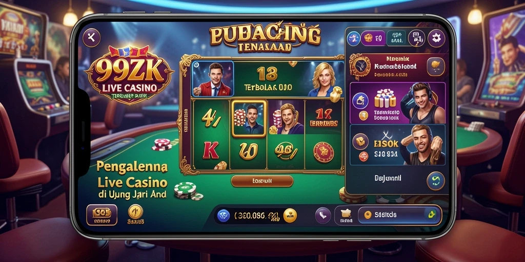 Tampilan antarmuka permainan Live Casino yang mengesankan di 99ZK.