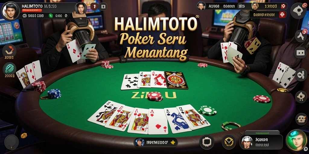 Gameplay menarik di HALIMTOTO dengan tampilan kartu poker.
