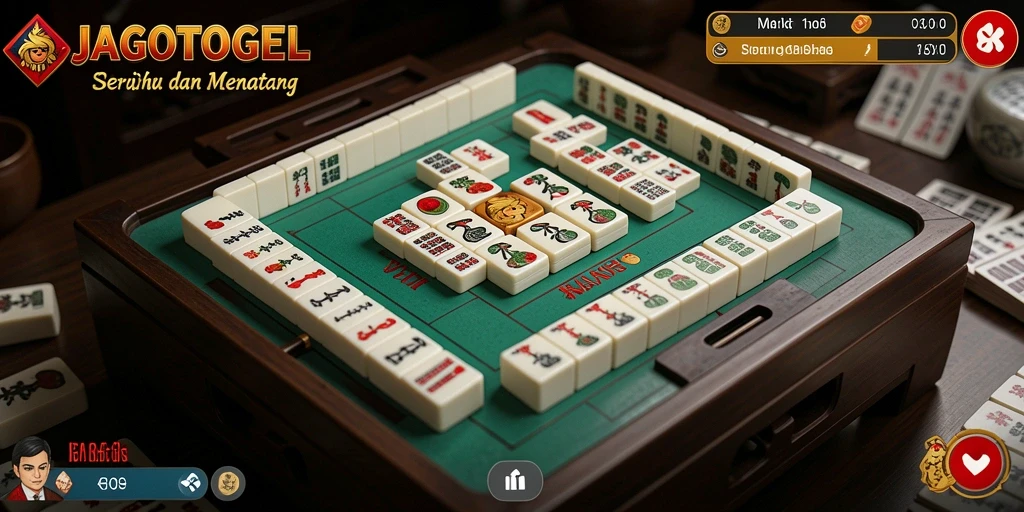 Tampilan utama gameplay <strong>JAGOTOGEL</strong> saat mencocokkan ubin Mahjong.