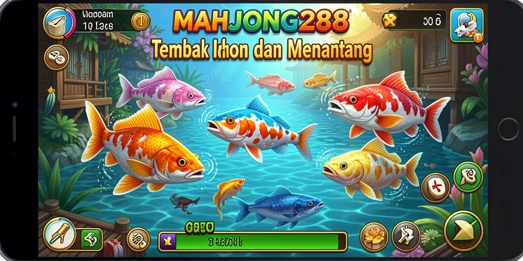 Tampilan gameplay seru dalam game Tembak Ikan MAHJONG288.