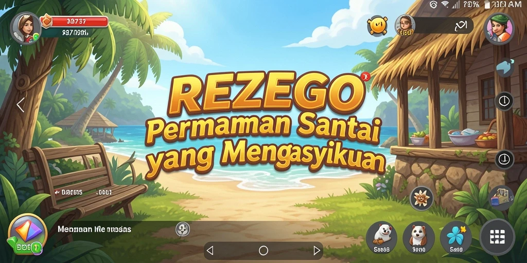 Tampilan gameplay seru dalam REZEGO dengan level yang menantang.