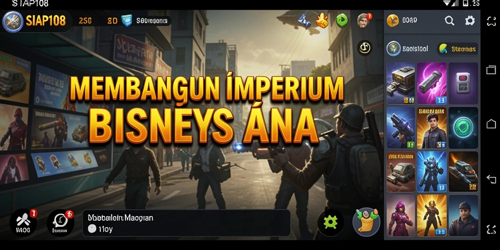 Tampilan utama gameplay <strong>SIAP108</strong> dengan fokus pada pengelolaan bisnis yang intensif.