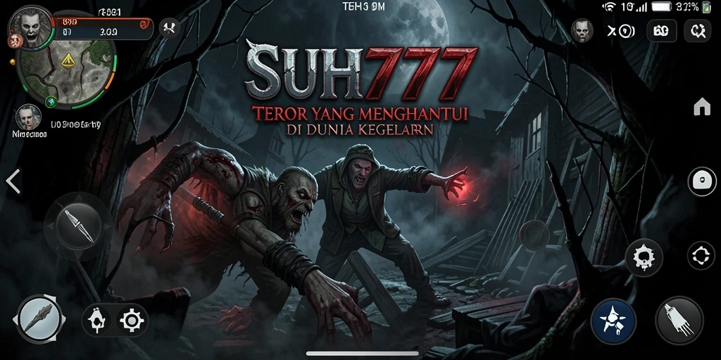 Tangkapan layar gameplay SUHU777 yang penuh ketegangan dan kengerian.